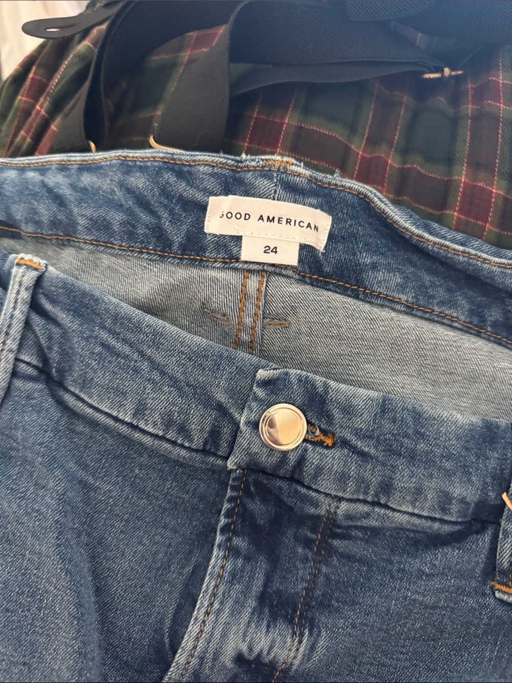 Good American Skinny Blue Washed Denim Jeans - Picture 2 of 3